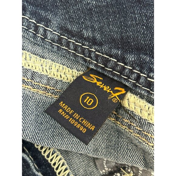 Vintage Y2K Style Seven7 Women's Denim Capri Jeans Size 10 On Trend Summer - Picture 5 of 6